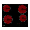 Baridi Integrated Ceramic Hob with 4 Cooking Zones 60cm - Black Glass