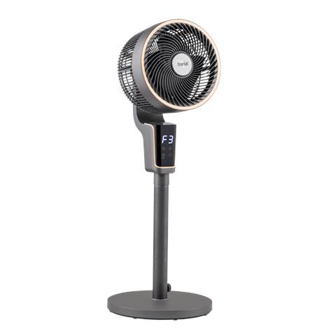 Baridi 12" Pedestal Fan with Remote Control & 12hr Timer 230V - Grey
