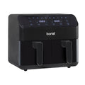 Baridi Dual Zone Air Fryer 8L with 8-in-1 Functions Touch Controls, Easy-Clean, Black - DH172
