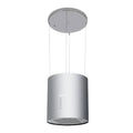 Baridi Round Island Cooker Hood 35cm - Stainless Steel