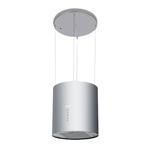 Baridi Round Island Cooker Hood 35cm - Stainless Steel