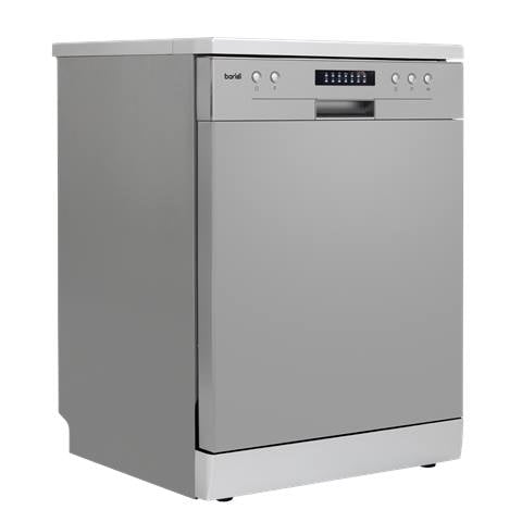 Baridi Regular Sized Freestanding Dishwasher 60cm Wide 13 Place Settings - Silver