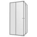 Corner Shower Entry Enclosure 800 x 800 x 1850mm with 6mm Tempered Glass - Chrome