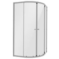 Quadrant Shower Entry Enclosure 900 x 900 x 1850mm with 6mm Tempered Glass - Chrome