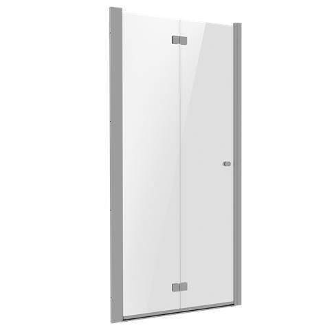 Bi-Fold Shower Door 800 x 1850mm, 6mm Tempered Glass, Reversible - Chrome