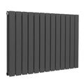 Baridi Horizontal Radiator Contemporary Double Flat Panel Design 600 x 910mm – Anthracite