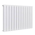 Baridi Horizontal Radiator Contemporary Double Flat Panel Design 600 x 910mm – White