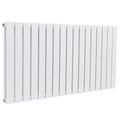 Baridi Horizontal Radiator Contemporary Double Flat Panel Design 600 x 1190mm – White