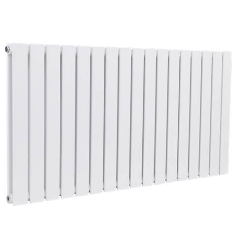 Baridi Horizontal Radiator Contemporary Double Flat Panel Design 600 x 1190mm – White