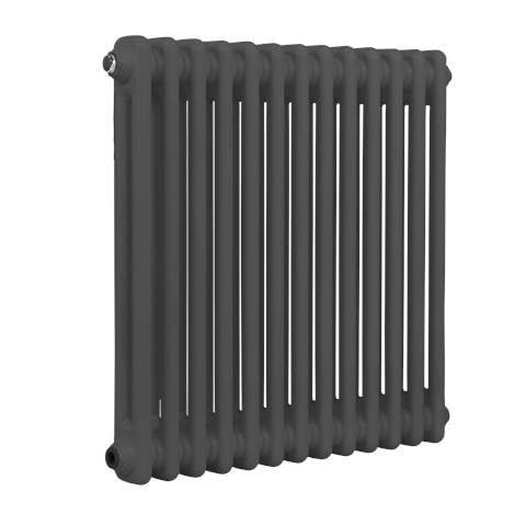 Baridi Horizontal Traditional 2 Column Radiator 600 x 607mm – Anthracite