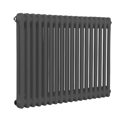 Baridi Horizontal Traditional 2 Column Radiator 600 x 832mm – Anthracite
