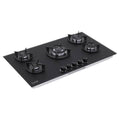 Baridi 90cm Gas Hob Matt Black 5 Burners Cast Iron Supports & Auto Ignition 10.4kW