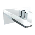 Baridi Wall Mounting Basin Mixer Tap, Square - Chrome
