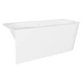 Baridi Left-Hand Corner Slim Rim Bath with Overflow System 150cm – Gloss White