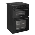 Baridi 60cm Freestanding Cooker with 99L Double Cavity & Ceramic Hob - Black