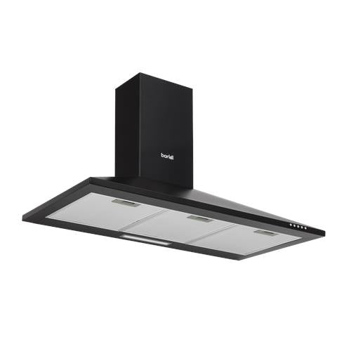 Baridi Cooker Hood, Chimney Style with Carbon Filters 90cm - Black