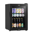 Baridi Beer & Drinks Fridge with Wire Shelves, LED Light & Security Lock 60L - Black