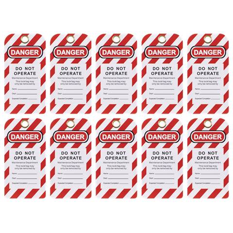 Lockout Safety Tag 10pc