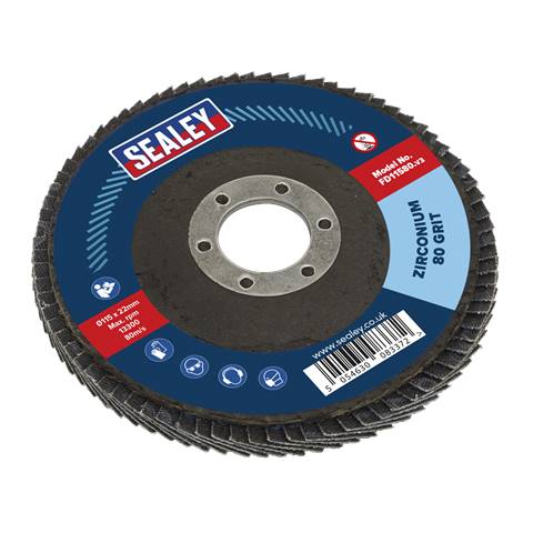 115mm Zirconium Flap Disc 80Grit 22mm Bore
