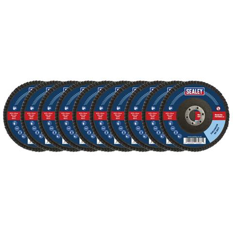 115mm Zirconium Flap Discs Assorted Grit 22mm Bore - Pack of 10