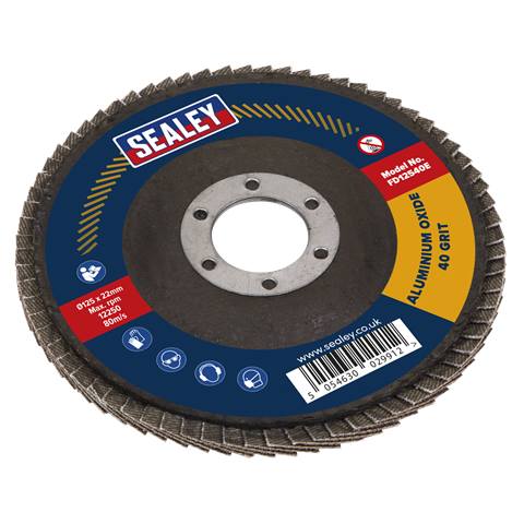 125mm Aluminium Oxide Flap Disc 40Grit 22mm Bore