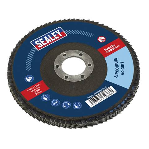125mm Zirconium Flap Disc 60Grit 22mm Bore