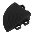 Polypropylene Floor Tile Corners 60 x 60mm, Black - Pack of 4