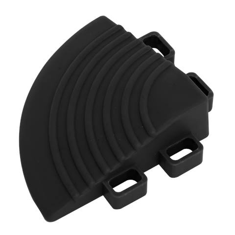 Polypropylene Floor Tile Corners 60 x 60mm, Black - Pack of 4