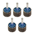 25 x 20mm Abrasive Flap Wheel with 6mm Shaft Assorted Grit - Pack of 5