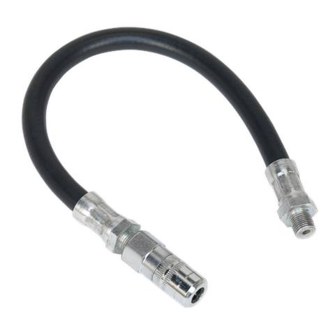 Flexible Rubber Grease Gun Delivery Hose with 4-Jaw Connector 300mm 1/8"BSP Gas