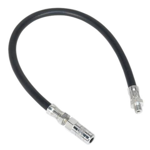 Flexible Rubber Grease Gun Delivery Hose with 4-Jaw Connector 450mm 1/8"BSP Gas