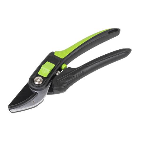Anvil Secateurs with Soft Grip Handle, 3-Stage Safety Lock & Carbon Steel Blade, 220mm
