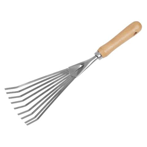 Premier Leaf Hand Rake with Ash Handle & Stainless Steel Tines