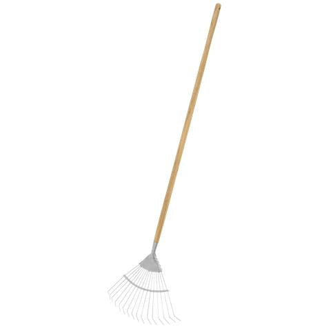 Premier Lawn Rake with Long Ash Handle & Stainless Steel Tines