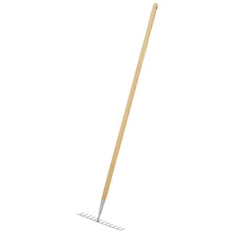 Premier Garden Rake with Long Ash Handle & Stainless Steel Tines