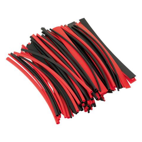 Heat Shrink Tubing 200mm 100pc - Black & Red
