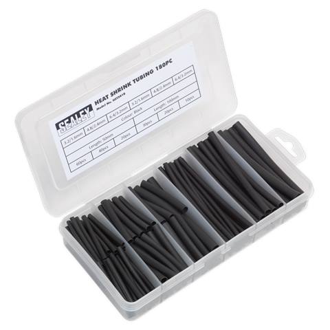 Heat Shrink Tubing Assortment 50 & 100mm 180pc - Black
