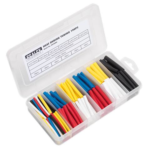 Heat Shrink Tubing Assortment 50mm 190pc - Mixed Colours
