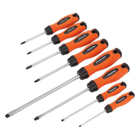 Premier Screwdriver Set 8pc - Hi-Vis Orange