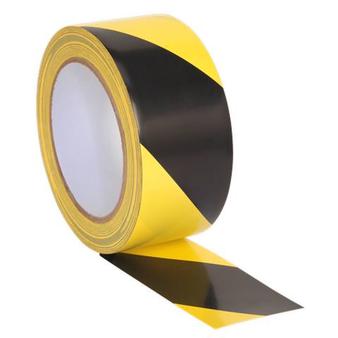 Hazard Warning Tape 50mm x 33m - Black/Yellow