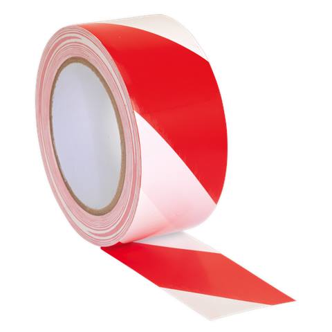 Hazard Warning Tape 50mm x 33m - Red/White