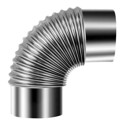 Stainless Steel Exhaust/Flue 90° Bend for IR13/IR16 100mm