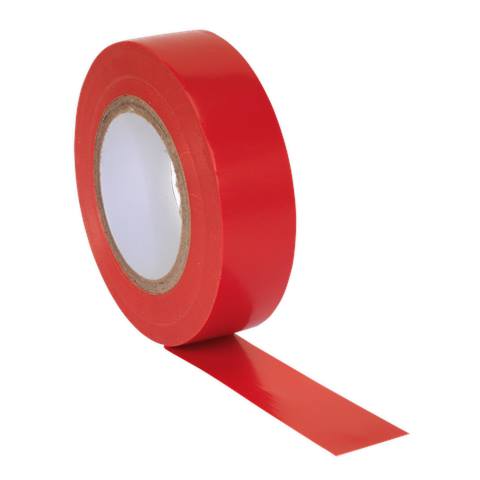 PVC Insulating Tape 19mm x 20m, Red - Pack of 10