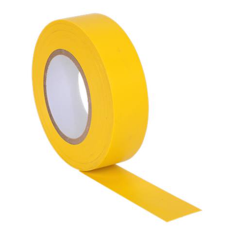 PVC Insulating Tape 19mm x 20m, Yellow - Pack of 10