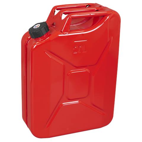 Screw Cap Metal Jerry Can 20L - Red