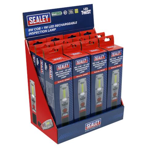 LED Twist® Rechargeable Inspection Light 8W - Display Box of 12