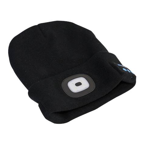 Rechargeable USB Beanie Hat with Wireless Headphones 1W SMD LED