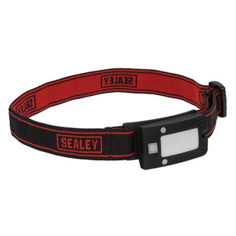 Rechargeable Head Torch with Auto-Sensor 2W COB LED - Black