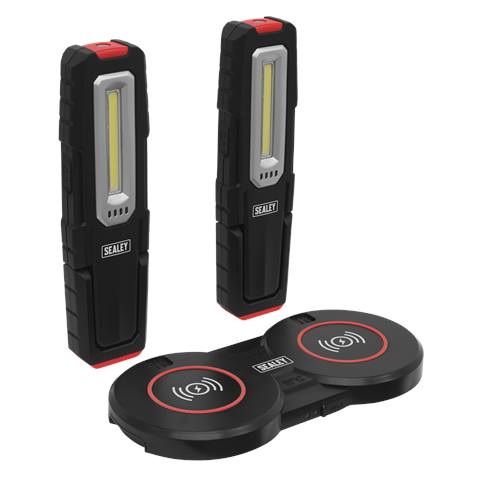 Inspection Light (x2) with Double Wireless Charging Base 5W COB & 1W SMD LED