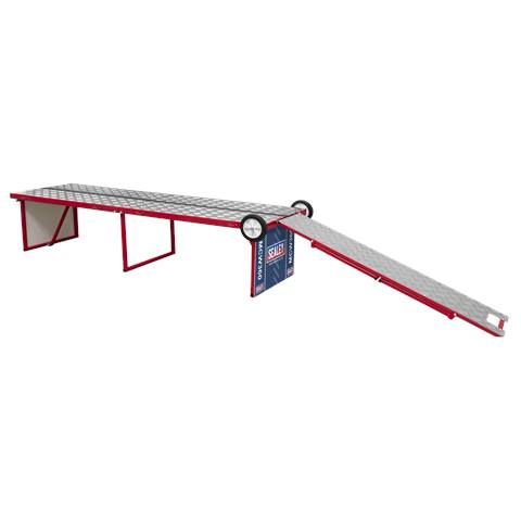 Folding Motorcycle Workbench with Ramp 360kg Capacity